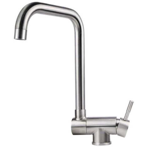 Robinet de cuisine pivotant pliant en acier inoxydable 304 robinet d'eau chaude et froide