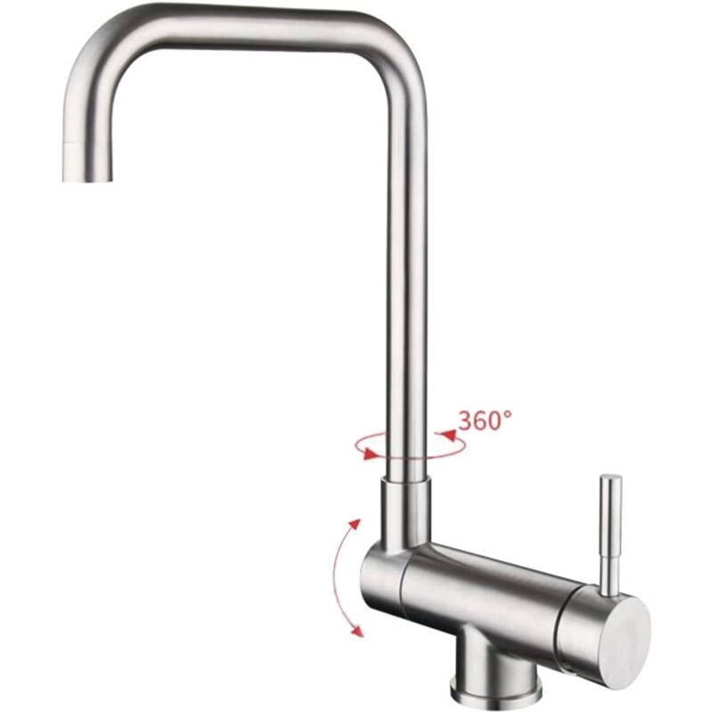 KZQ - Robinet de cuisine pliable, robinet d'évier pliable, robinets de cuisine cachés, robinet de cuisine pour évier de fenêtre intérieure, robinet