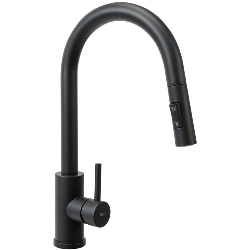Robinet de cuisine REA fresh black mat
