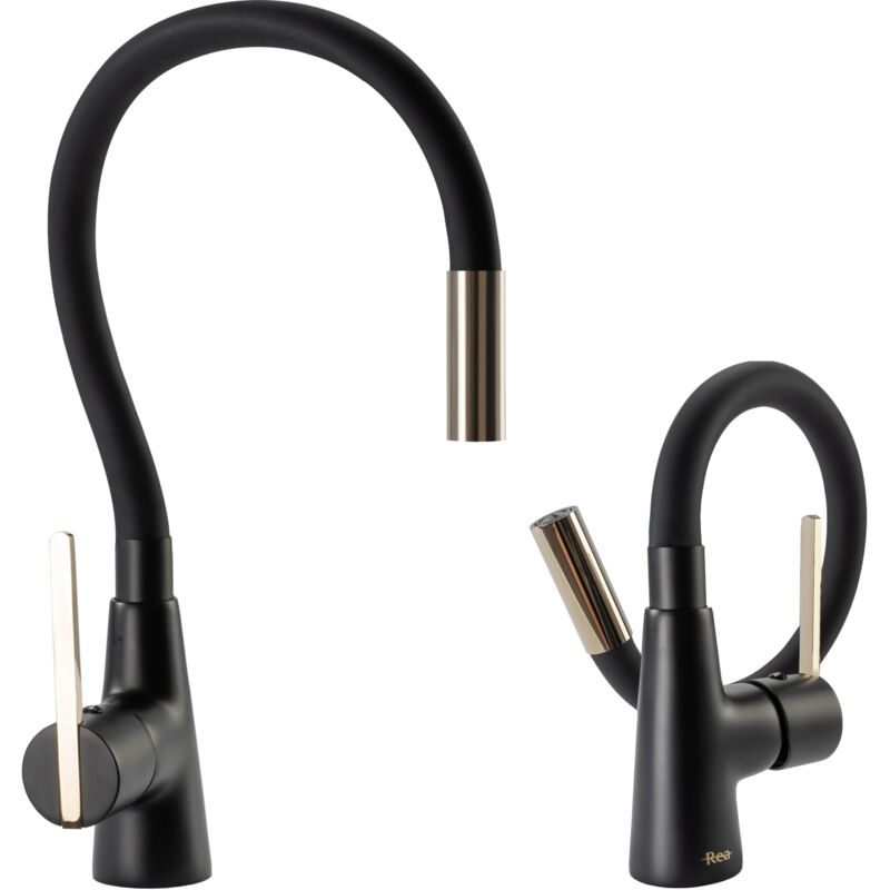 Robinet de cuisine REA icon black/gold