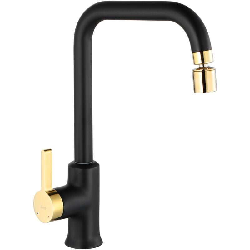 Robinet de cuisine REA polo black gold