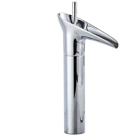 Robinet de cuisine rétro en cuivre noir, monotrou, pour eau chaude et froide, vasque à poser en bronze.