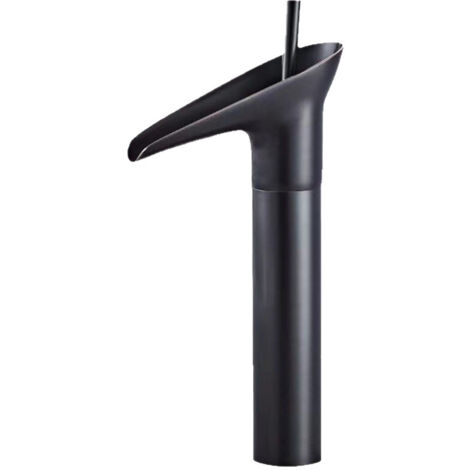 Robinet de cuisine rétro en cuivre noir, monotrou, pour eau chaude et froide, vasque à poser en bronze.