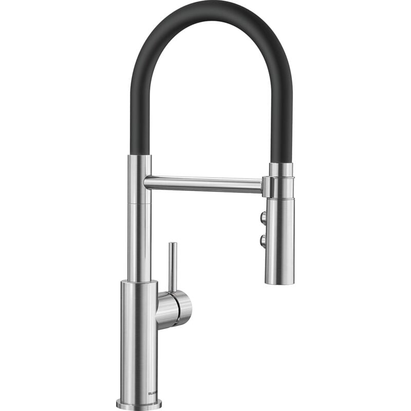 Cyslmuk - Robinet de cuisine, robinet de cuisine, haute pression, robinet d'évier pivotant-argent