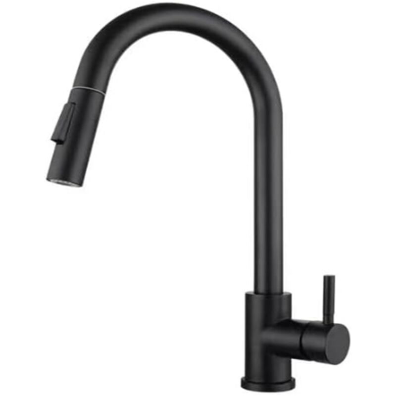 Onyzpily - Robinet Cuisine Mitigeur Evier Flexible Rotatif à 360° Mitigeur Cuisine Acier Inoxydable avec Aérateur Démontable, Élevé Pulvérisateur
