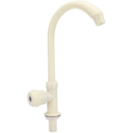 Robinet de Cuisine Rotatif Froid Simple en Plastique G1/2, Robinet d'Eau Vertical pour Évier