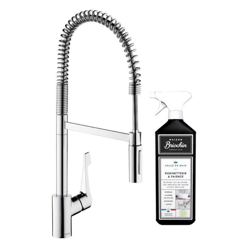 Hansgrohe - Robinet de cuisine semi-pro xxl Cento 2 jets chromé + nettoyant Briochin