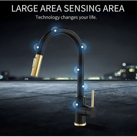 Robinet de Cuisine Sensible au Toucher, Rotation 360°, Installation Facile, en Acier Inoxydable - Peinture de Surface Durable