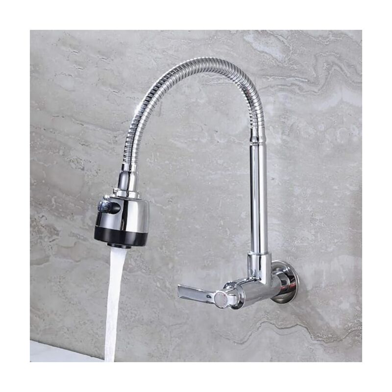 Coocheer - Robinet de cuisine universel Robinet d'évier de cuisine froid simple Robinet de cuisine en laiton de haute qualité Robinet mural