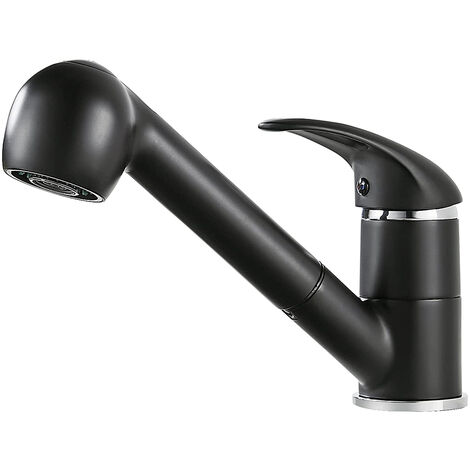 Robinet de Cuisine，Chromé，360 Rotatif Mitigeur d'Évier，Eurostyle avec Douchette Extractible
