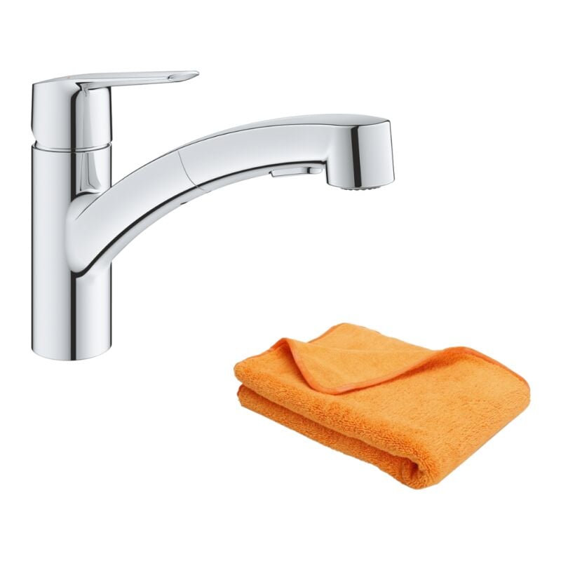 Robinet de cusine avec douchette GROHE Start 2021 + microfibre