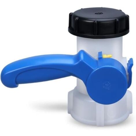 Robinet de cuve 1000L, adaptateur DN40 pour IBC, universel pour cuve, pour robinet de vidange, citerne à eau de pluie (62mm)