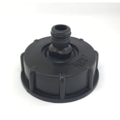 Robinet de cuve de récupération d'eau S60x6 IBC Raccord/Bouchon Mamelon,3/4" Diamètre de Sortie,Diamètre d'entrée 60mm,pour IBC Cuve 1000 litres