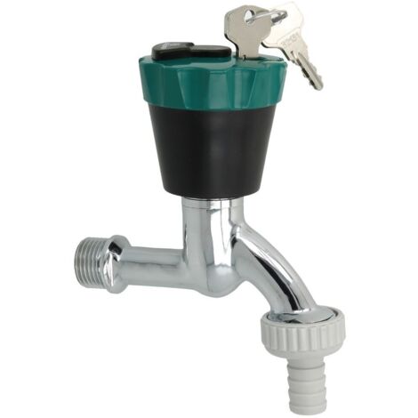Robinet de décharge Water-Safe 3/4 avec raccord flexible, chromé mat