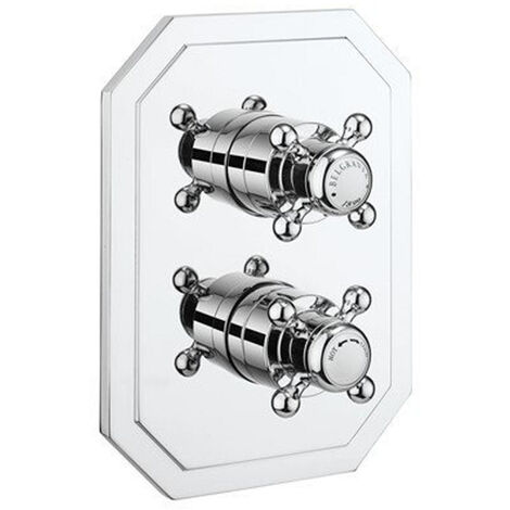 Robinet de douche Crosswater Belgravia - encastré - thermostatique - sans partie encastrable - 2 voies - chrome