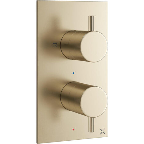 Robinet de douche Crosswater MPRO - encastré - vertical - laiton brossé