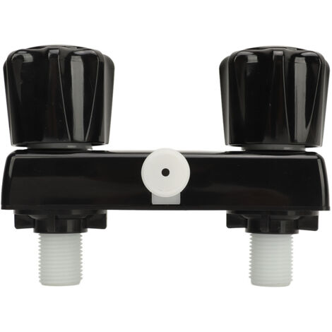 Robinet de douche de camping-car facile à installer avec 2 boutons, base noire, pour bateau ou remorque.