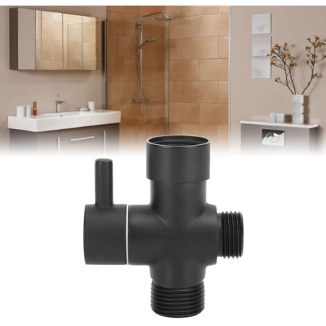 Robinet de Douche Divertisseur Cuivre 7/8  Monté Mur Contrôle Eau Chaude Froide Vanne Bras Divertisseur pour WC Douche Douchette Salle de Bain