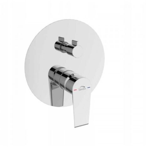 Robinet de douche encastré avec interrupteur, chromé, Largo Laveo