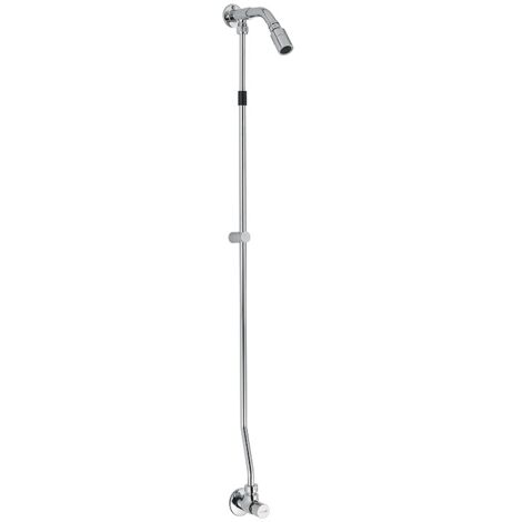 Robinet de douche externe temporisé mural MODERNE avec pomme de douche Idral KSA20/31  Chromé - Laiton