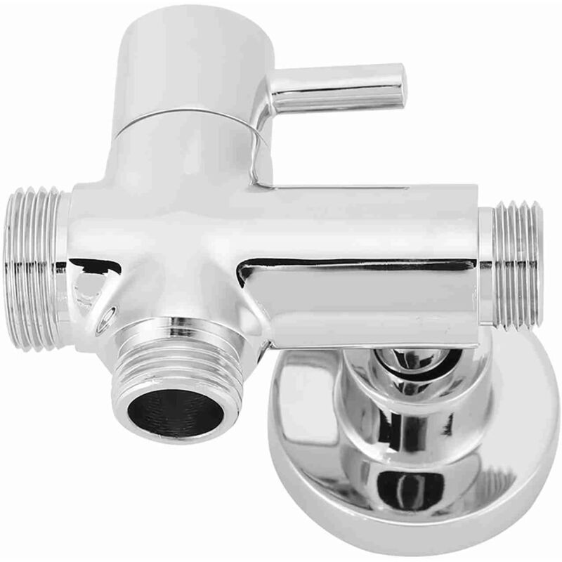 Robinet de douche Inverseur de douche inverseur de pommeau de douche fixé au mur avec galvanoplastie et accessoires de montage de base Matériau en