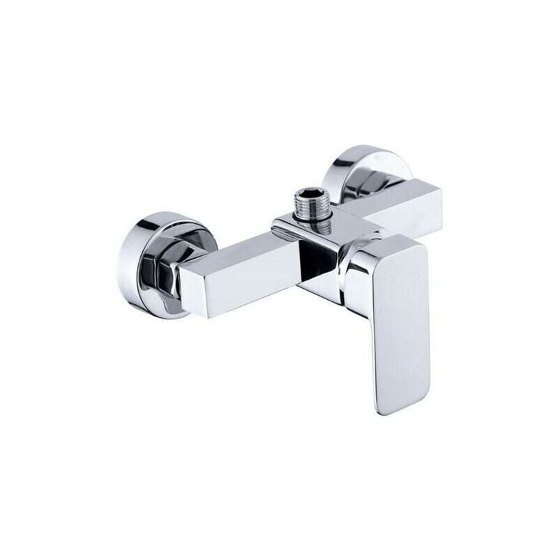 Robinet de douche mural chromé moderne avec mitigeur de douche pour eau froide et chaude