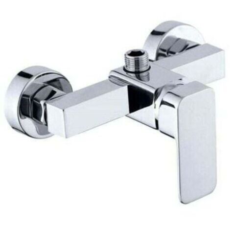 Robinet de douche mural chromé moderne avec mitigeur de douche pour eau froide et chaude