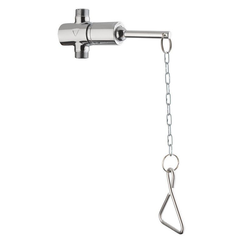 Idral - Robinet de douche temporisé avec commande à chaînette modern Series 09030/1S Chromé - Laiton