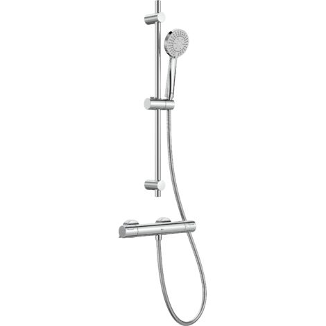 Robinet de douche thermostatique d'extérieur T-500 + set de douche Stella - ROCA