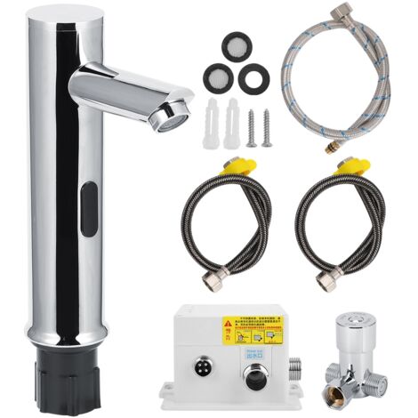 Robinet de dtection intelligent en laiton G1/2in, robinet  induction automatique sans contact, robinet d'eau de bassin chaud et froid pour salle de bain