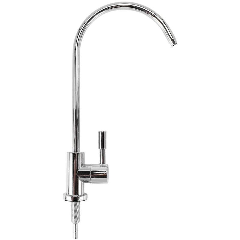 Robinet de filtre à eau potable chromé de 1/4 pouce Robinet de cuisine à osmose inverse pour évier