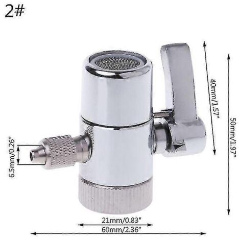 Robinet de filtre à eau, vanne de dérivation, système d'osmose inverse, connecteur de tube 1/4", 2 5/8", 3/8" - mxbc-2