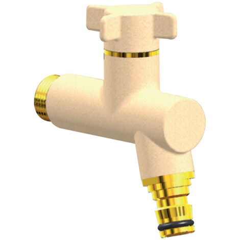 Robinet de jardin antigel OSLO vertical Mâle 1/2'' (15/21) - Sable - ANQUIER
