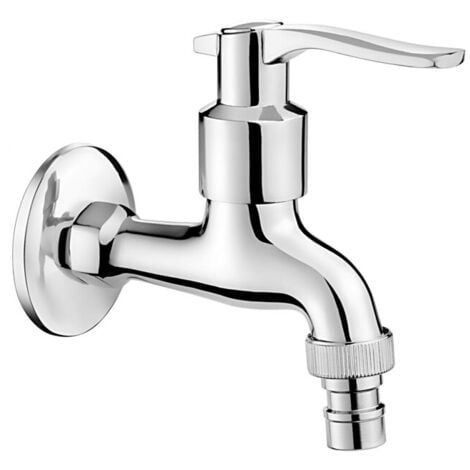 Robinet de Jardin en Massif Vintage Fixé au Mur Filetage G1 / 2 pour Piscine Lavabo Evier de Cuisine