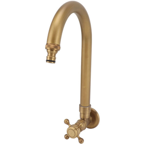 Robinet de jardin extérieur Antique dans le mur, prévention des fissures du gel, Rotation à 360 degrés, robinet d'eau froide unique, bouche fine