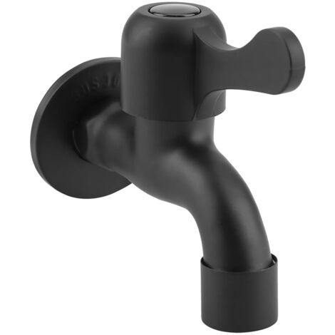 Robinet de jardin mural en acier noir Tufe 304 pour la salle de bain
