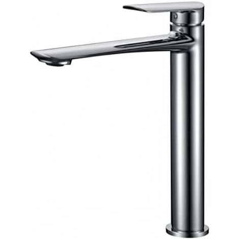 Robinet de lavabo à bec haut - Mitigeur de salle de bain - Robinet de lavabo haut Couleur Chrome