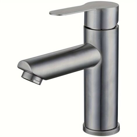 Robinet de Lavabo à Eau Froide en Acier Inoxydable 304 – Installation sur Vasque, Résistant à la Rouille et Durable, Design Moderne et Minimaliste pour Salle de Bain