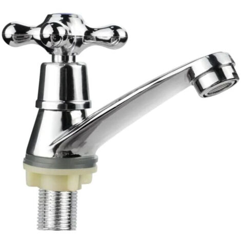 Robinet de lavabo à eau froide, style moderne, poignée en croixG1/2