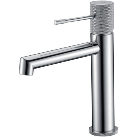 Robinet de lavabo à levier unique, robinets de salle de bains pour eau chaude/froide, Chrome