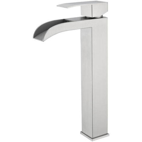 Robinet de lavabo à poser en acier inoxydable 304, revêtement PVD, chromé