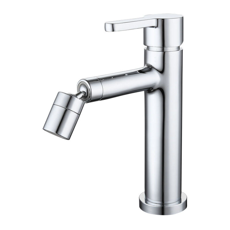 Largeight - Robinet de Lavabo avec Bec Pivotant 360° Mode Réglable - Argent,Robinet de Lavabo avec Bec Pivotant 360° Mode Réglable - Argent