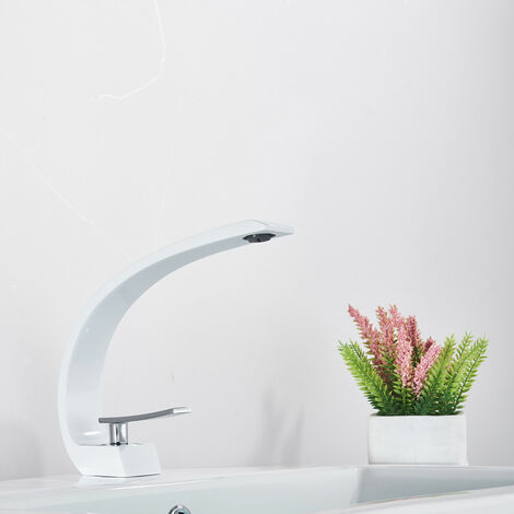 Robinet mitigeur lavabo cascade blanc ROMEO – Le Mitigeur