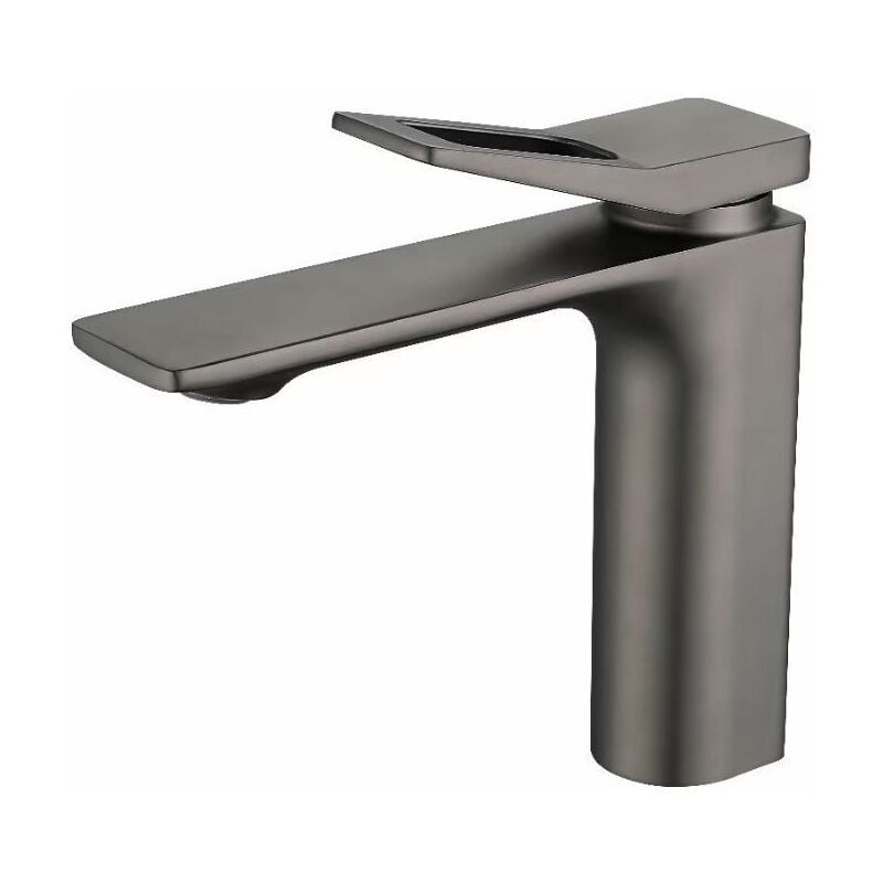 Ikodm - Robinet de lavabo ccykxa - Inox 304 brossé - Anticalcaire - Chaud et froid - Grey