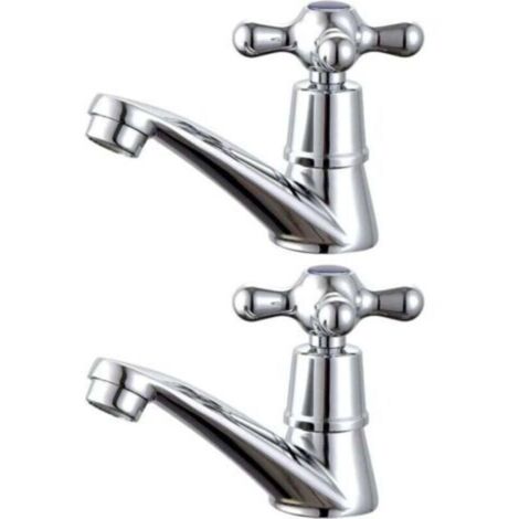Robinet de lavabo de salle de bain, 1 paire de robinets d'eau chaude et d'eau froide