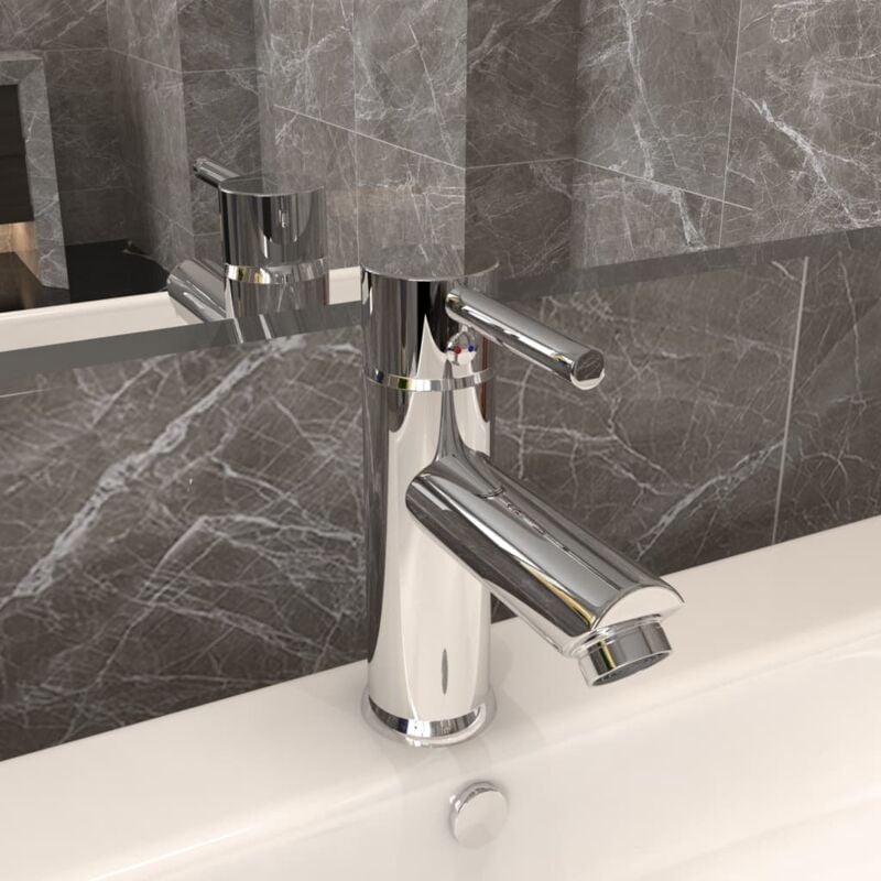 Vidaxl - Robinet de lavabo de salle de bain Finition chromée 130x176 mm