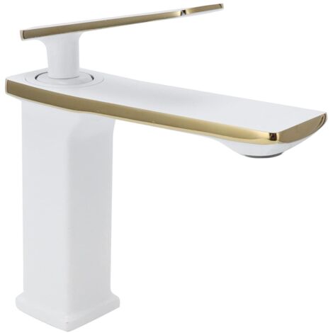Robinet de lavabo de Salle de Bain, Robinet de Cuisine monotrou avec Longue poignée en Alliage pour Salle de Bain et Toilette pour Coiffeuse de Salle de Bain(G3/8)
