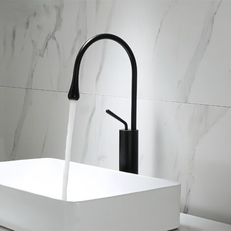 Robinet de lavabo, eau chaude et froide, vasque à poser, meuble-lavabo, robinet de lavabo, vasque surélevée pivotante