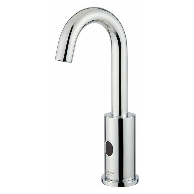 Idral - Robinet de lavabo électronique à cellule photo-électrique, alimentation 230V et prémélangeur thermostatique Série curve 02 Chromé - Laiton