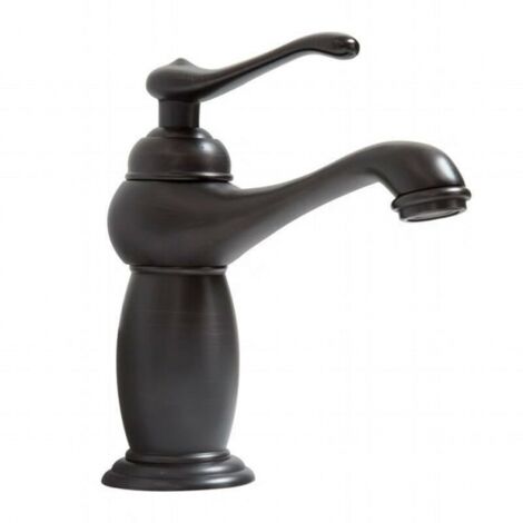 Robinet de lavabo en céramique en laiton noir, robinet rétro de lavabo chaud et froid, lavabo de comptoir de salle de bains-robinet lavabo vasque